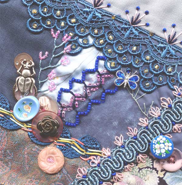 I dropped the button box - crazy quilt block 11