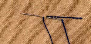 an illustration of how to do back stitch