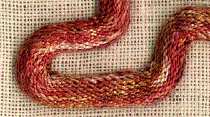 a step by step illustration of how to work Casalguidi stitch