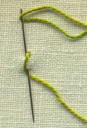 step by step illustration of how to do oyster stitch