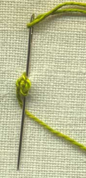 step by step illustration of how to do oyster stitch