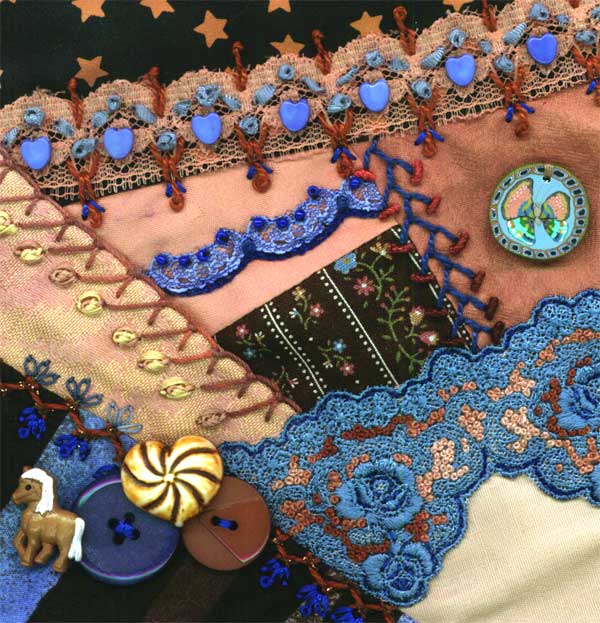 I dropped the button box - crazy quilt block 11