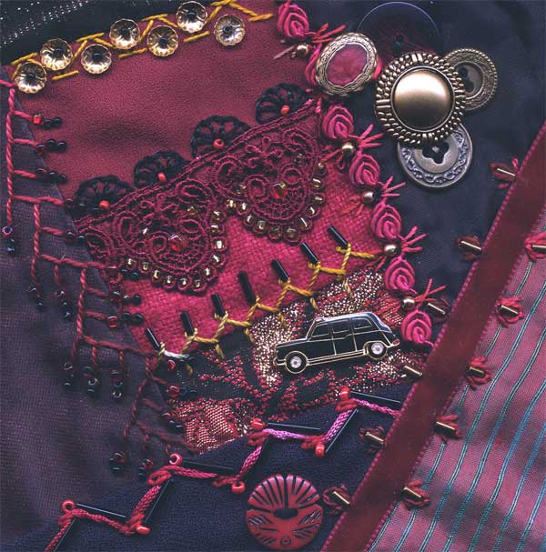 I dropped the button box - crazy quilt block 11