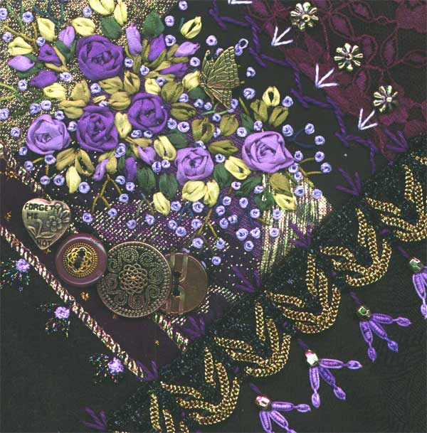 I dropped the button box - crazy quilt block 11