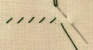 illustration of how to work Alternating Cross stitch