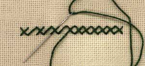 illustration of how to work Alternating Cross stitch