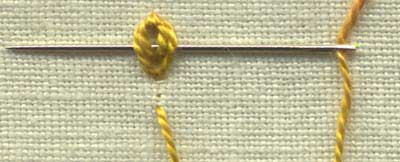 an illustration of step by step instructions of how to sew  heavy chain stitch